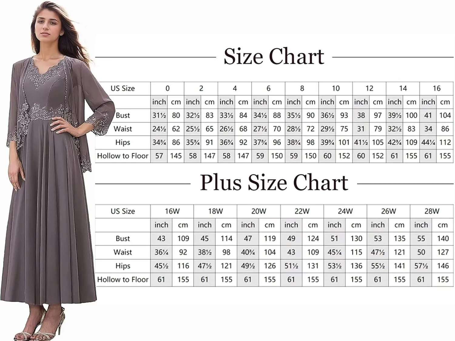2 Pieces Mother of The Bride Dresses for Wedding 3/4 Sleeves Chiffon Long Formal Dress for Women 2025 Elegant