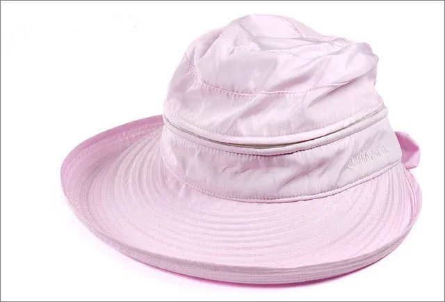 2017 New Summer Fashion Korean Style Bowknot Big Visor Cap Color Matching Beach Sun Hat For Women  -MX8