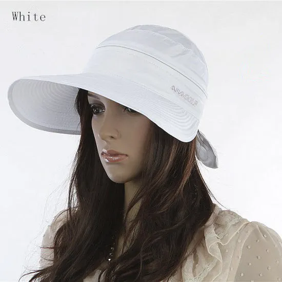 2017 New Summer Fashion Korean Style Bowknot Big Visor Cap Color Matching Beach Sun Hat For Women  -MX8