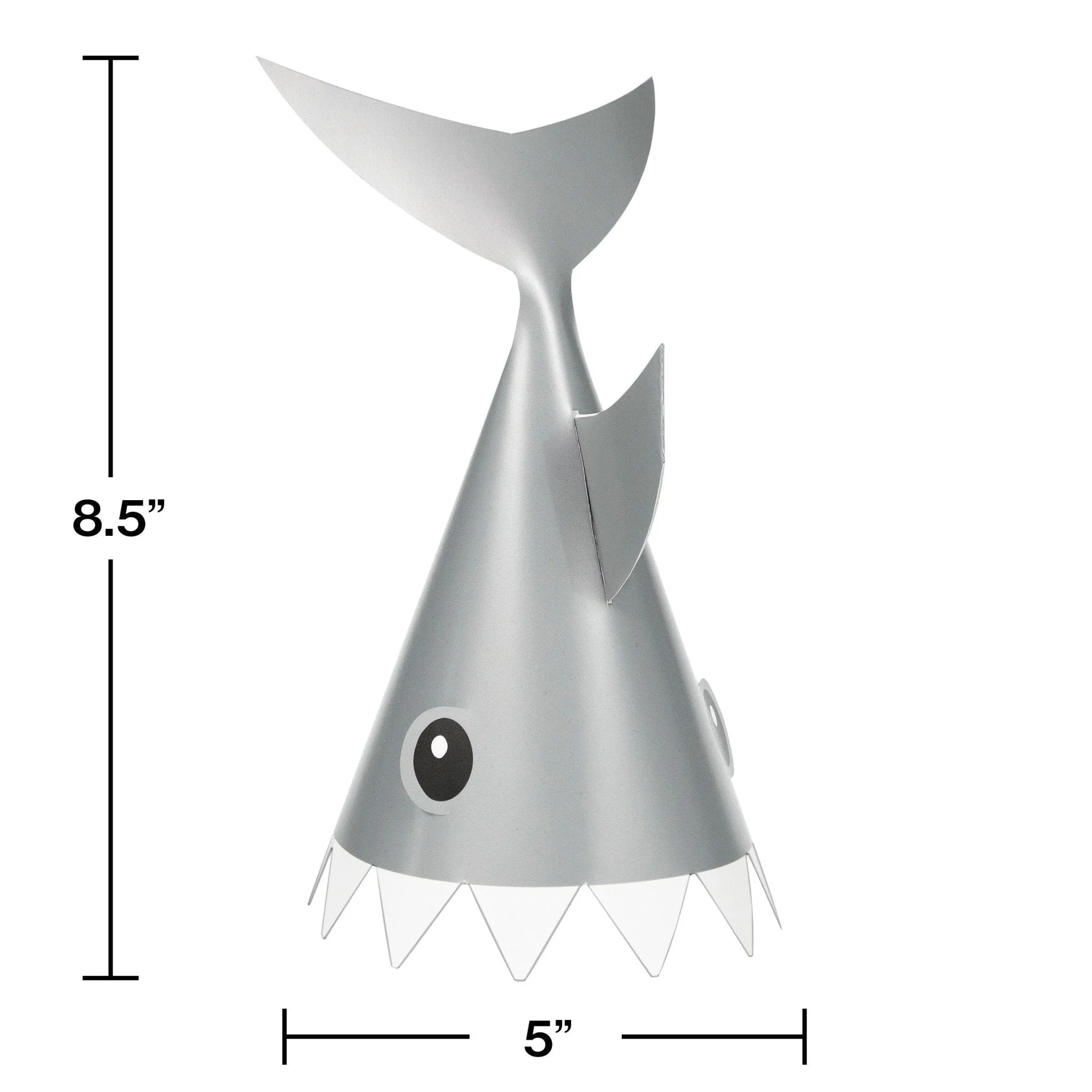 8 Shark Birthday Party Hats