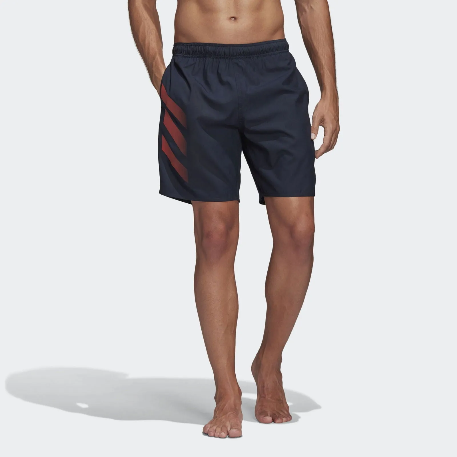 adidas Bold 3-Stripes CLX Swim Mens Shorts - Legend Ink