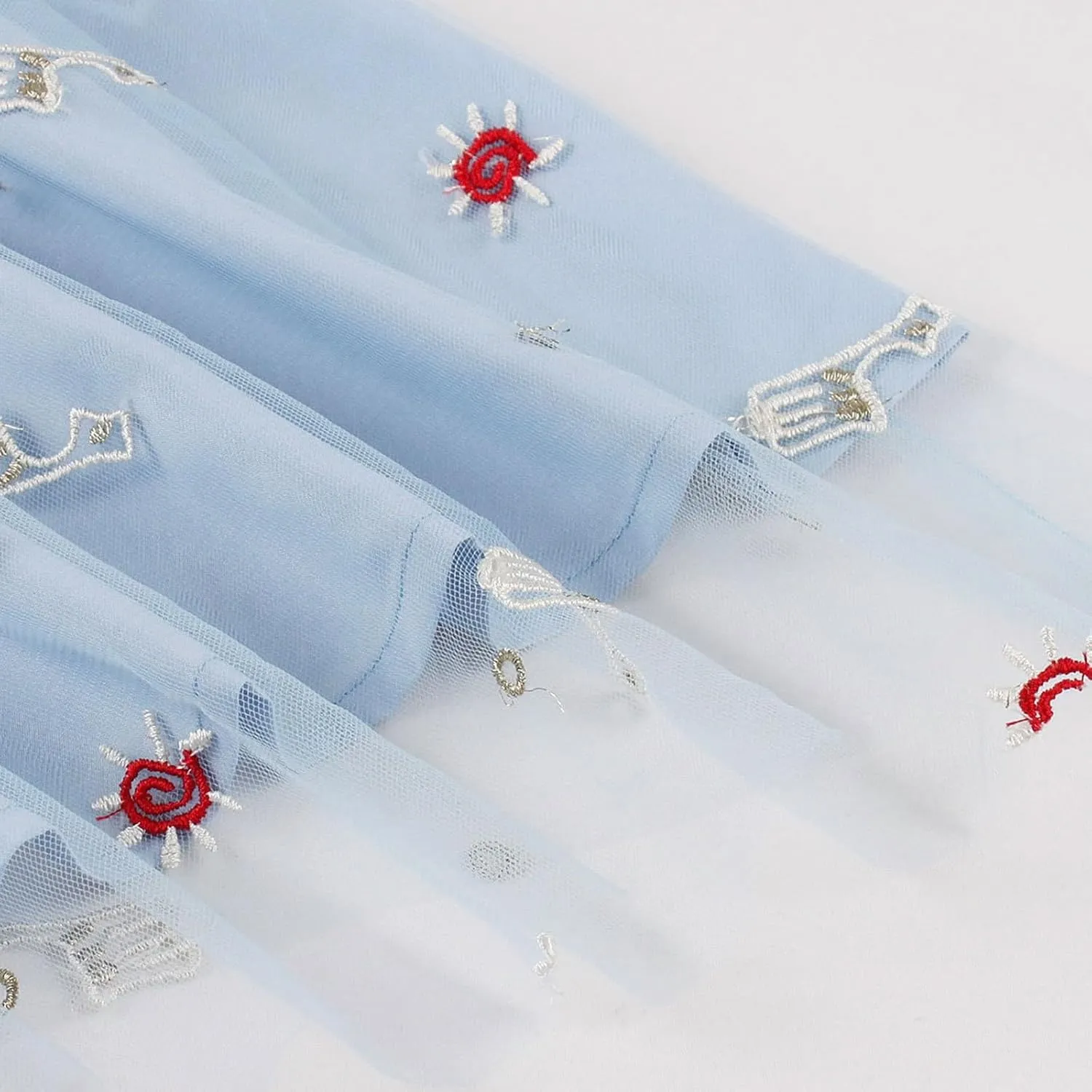 Adult A-line Tulle Skirt Bridesmaid Pleated Skirt for Women High Waist Layered Skirt Floral Print Mesh Midi Skirts