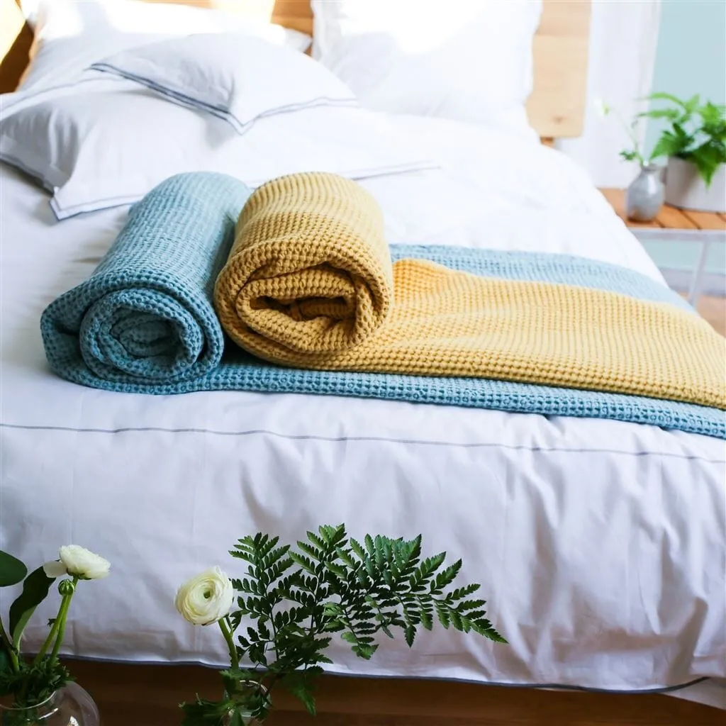 Alba Mimosa Cotton Blanket by Designers Guild