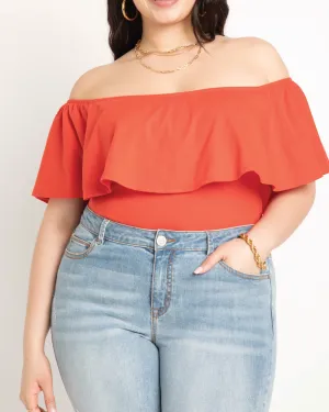 Alessia Off The Shoulder Ruffle Top | Cherry Tomato