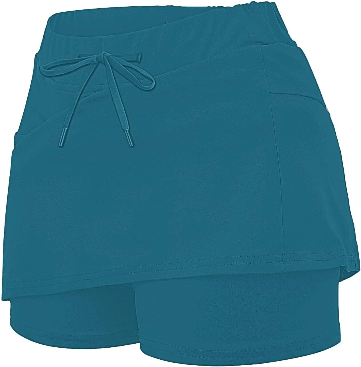 AMDBEL Womens Skorts with Pockets Tummy Control,Athletic Skorts for Women Tummy Control Stretchy High Waist Skorts Shorts