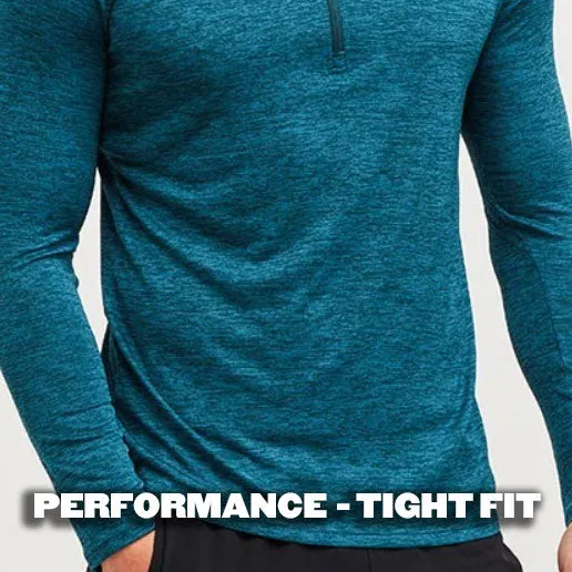 Aquamarine Melange: Half-Zip