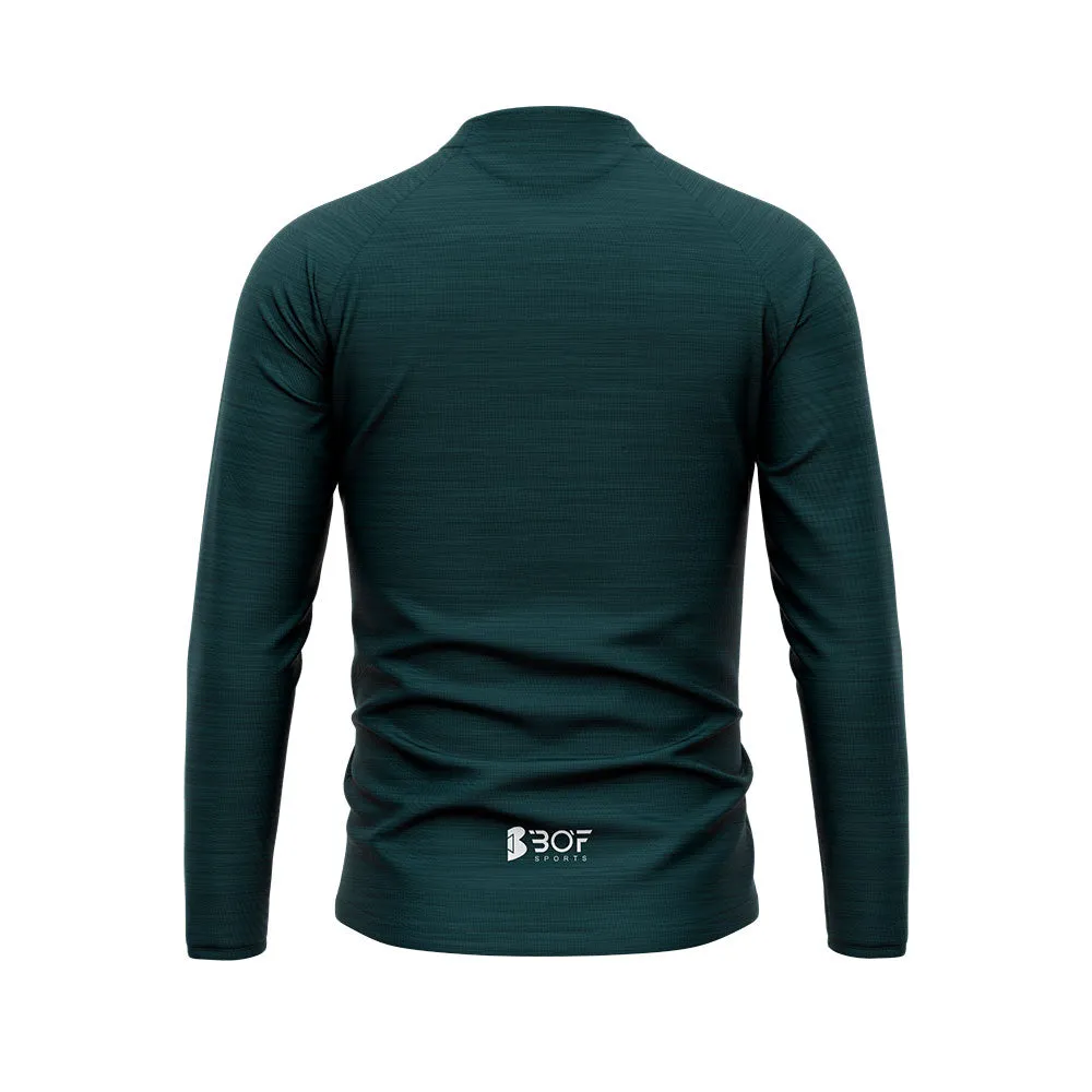 Aquamarine Melange: Half-Zip