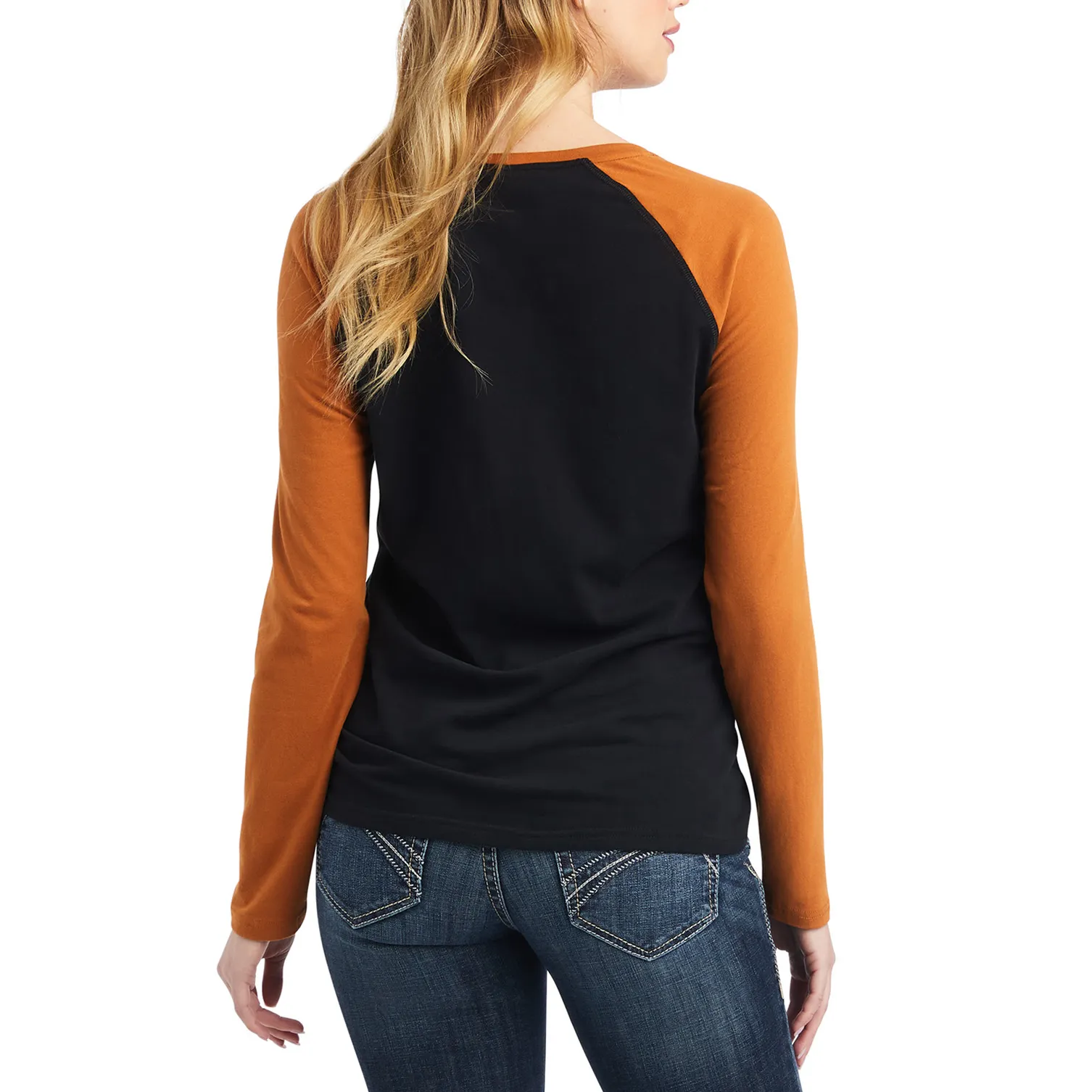 Ariat® Ladies R.E.A.L™ Baseball Black & Roasted Pecan Shirt 10042150