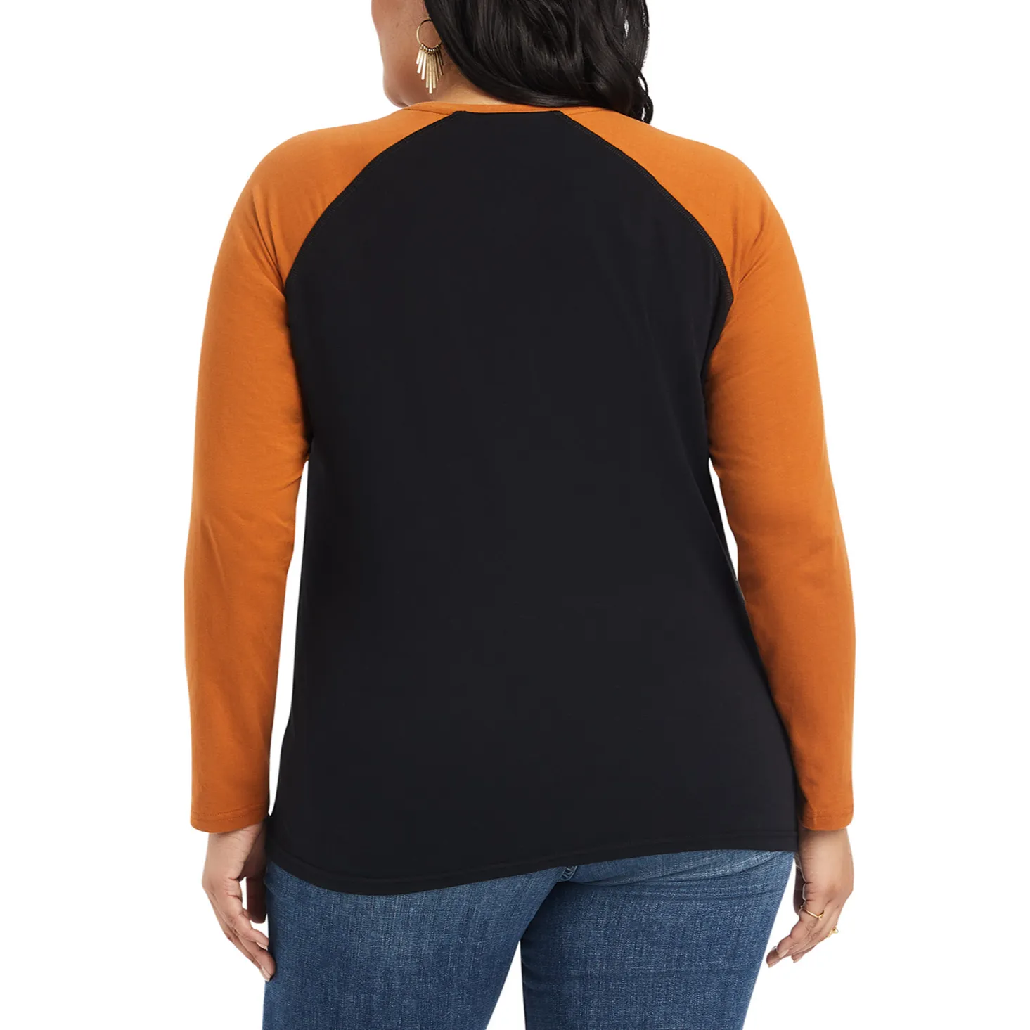 Ariat® Ladies R.E.A.L™ Baseball Black & Roasted Pecan Shirt 10042150