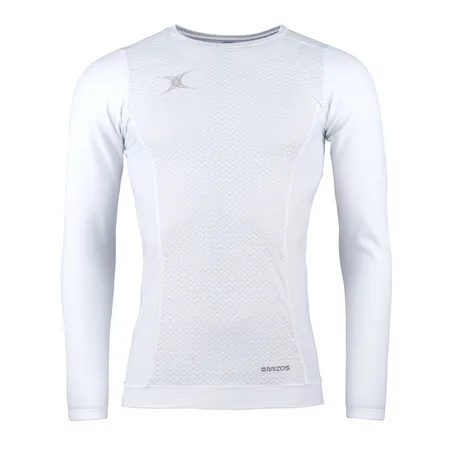Aston Ingham  Senior's White Mizos L/S Baselayer Top