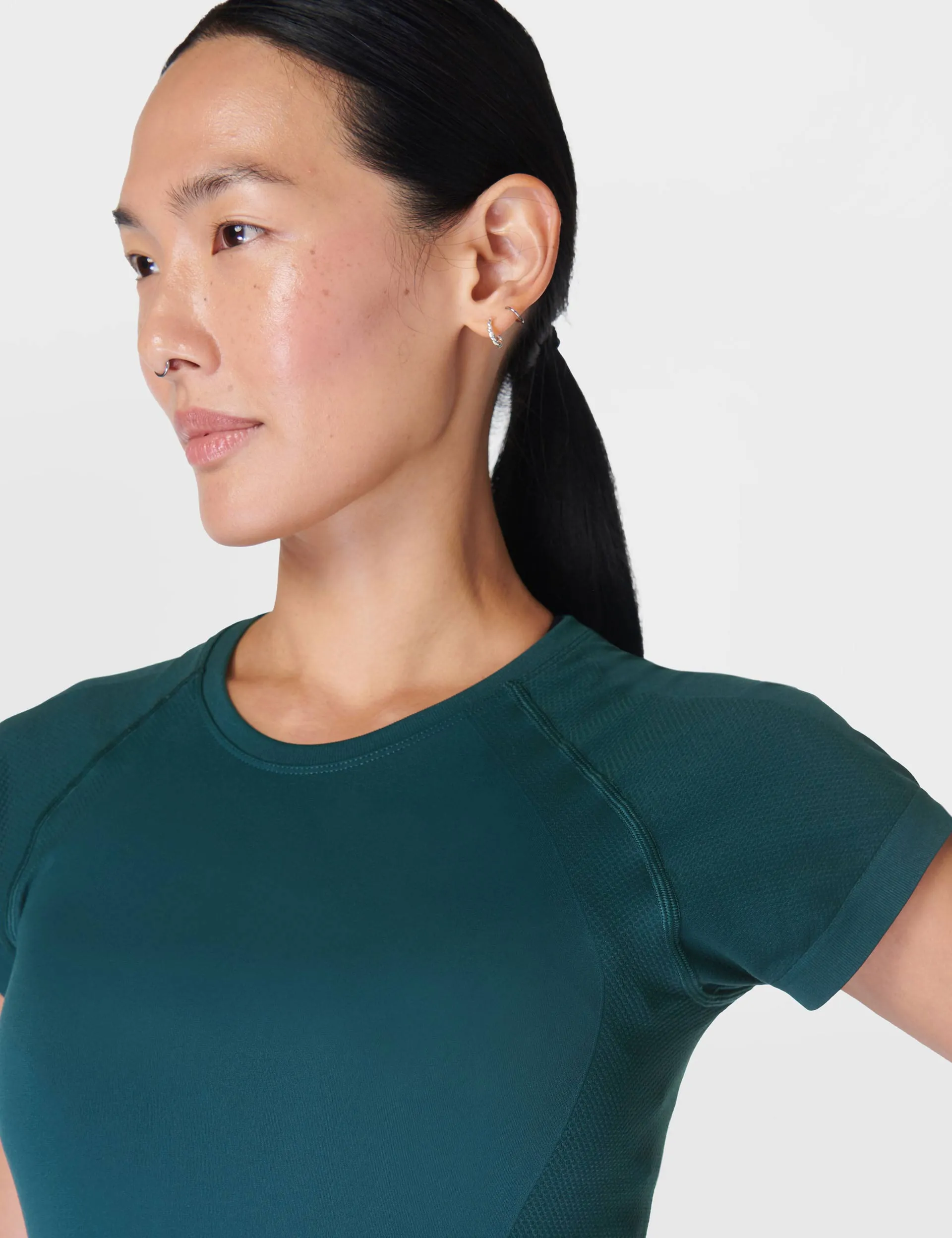 Athlete Seamless Gym T-Shirt - Deep Green