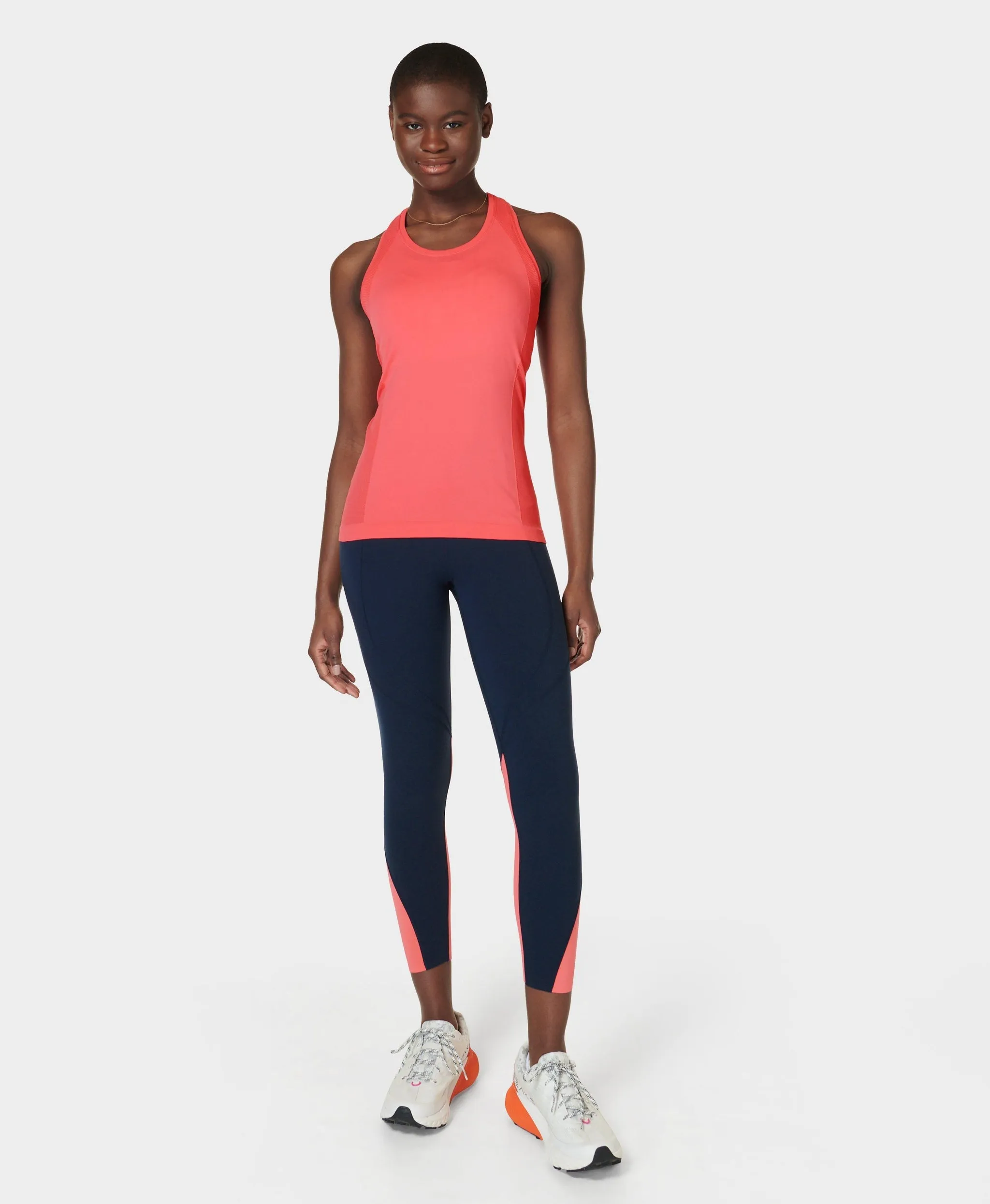 Athlete Seamless Workout Tank Sb6545 Coral-Pink