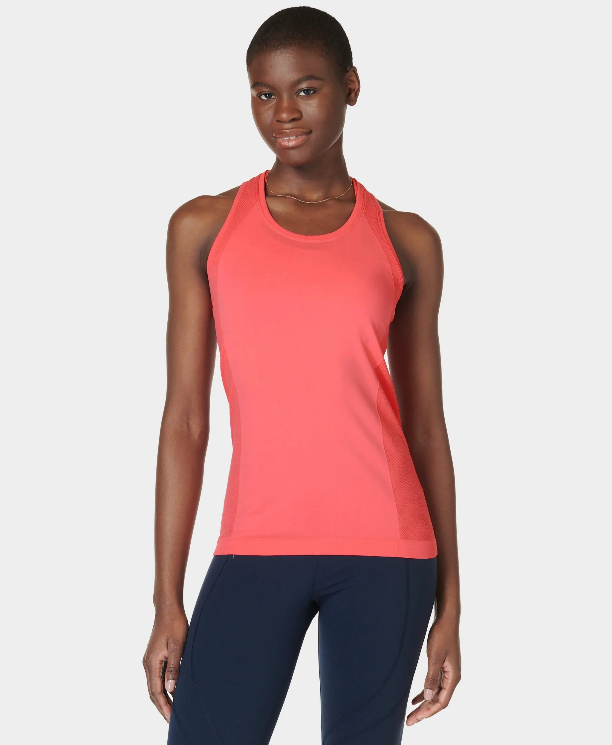 Athlete Seamless Workout Tank Sb6545 Coral-Pink