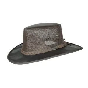 Barmah 1038BC Squashy Kangaroo Cooler Hat - Dark Brown