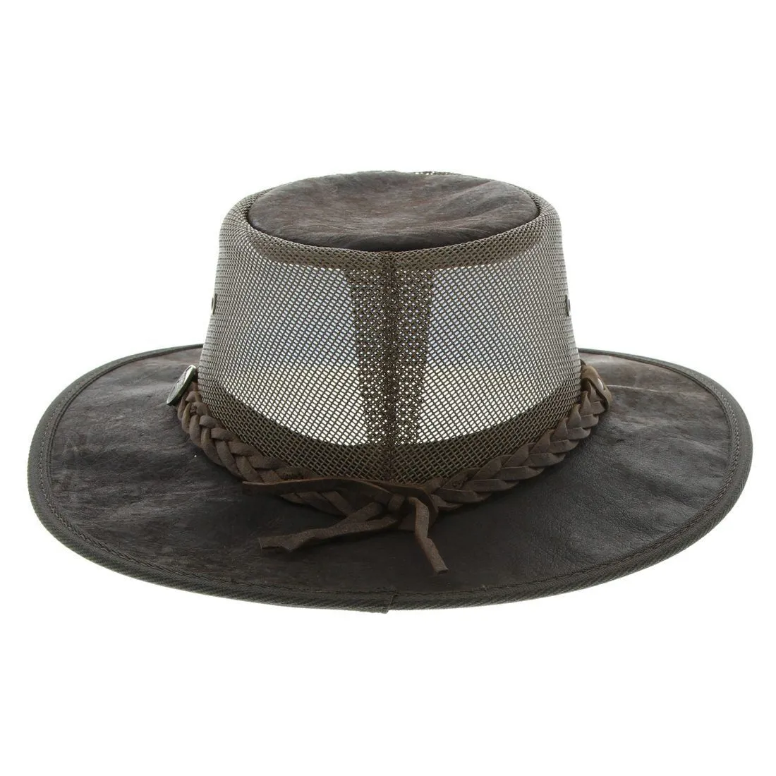 Barmah 1038BC Squashy Kangaroo Cooler Hat - Dark Brown