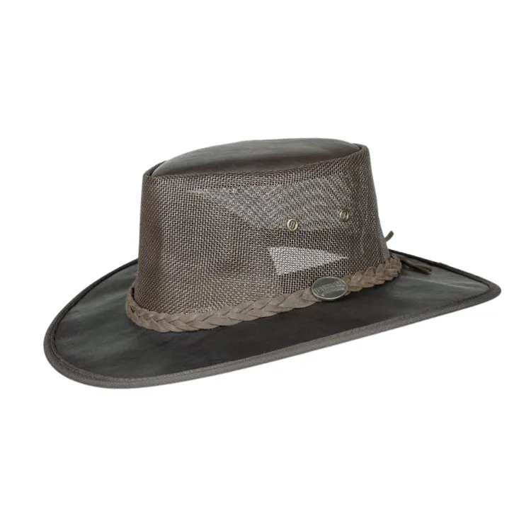 Barmah 1038BC Squashy Kangaroo Cooler Hat - Dark Brown