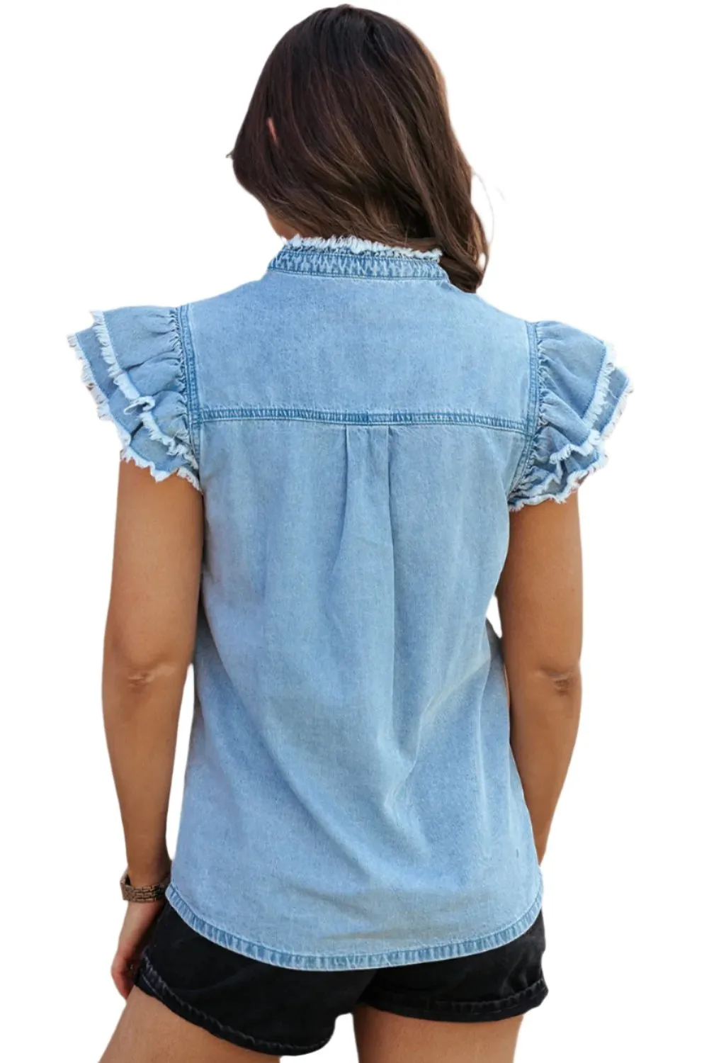 Beau Blue Denim Top