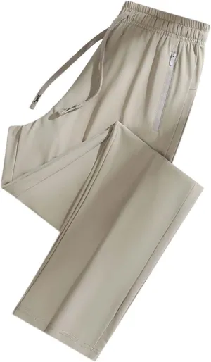 Beeswan Pants for Women Over 50 Ultra Stretch Breathable Casual Comfy Quick Dry Elastic Waist Trousers with Pockets