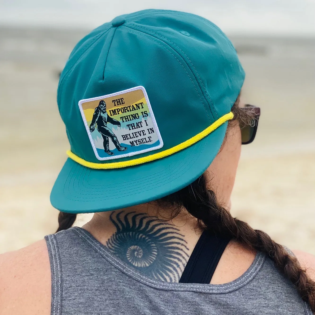 Bigfoot Believe Rope Hat (Black)