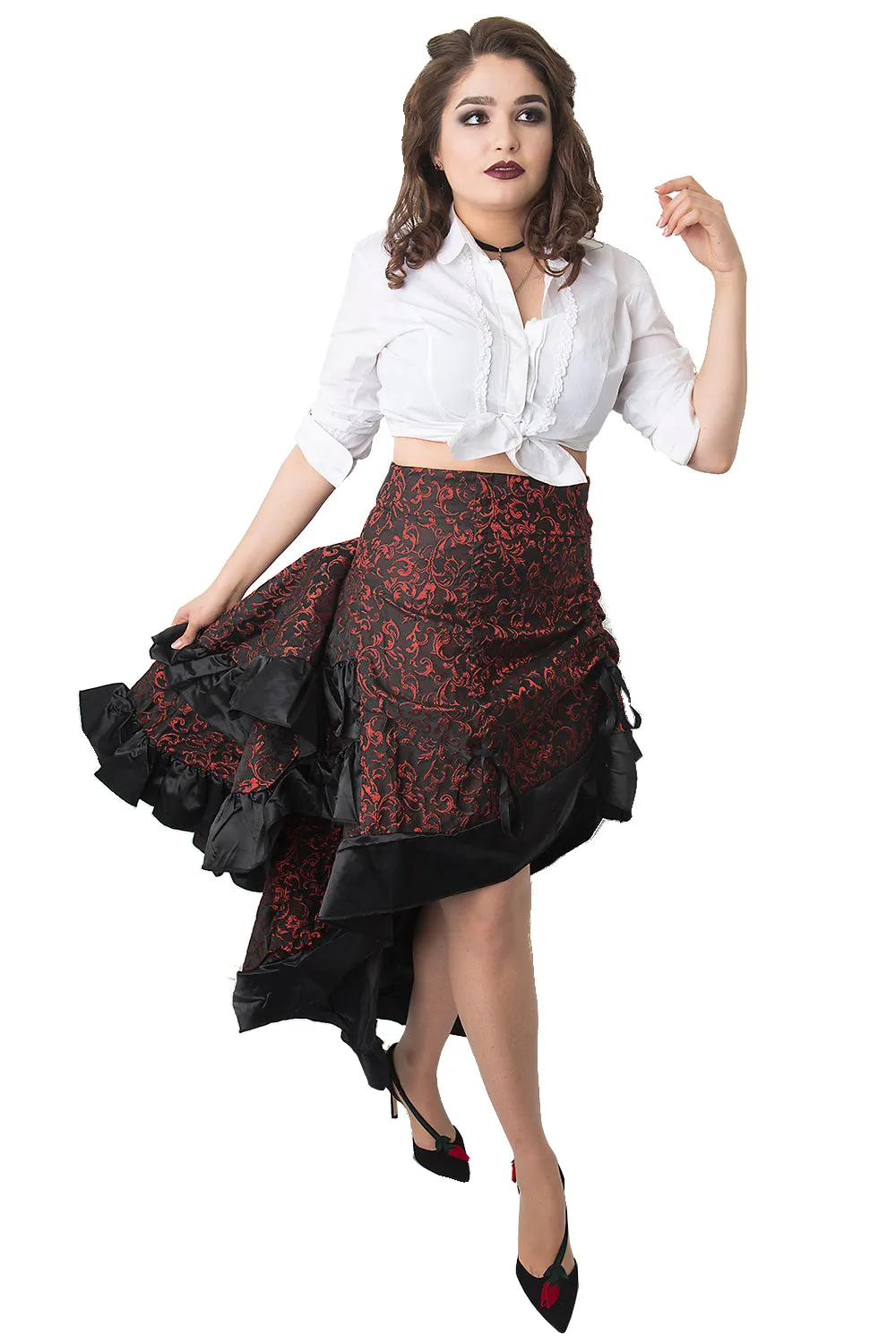 Brocade Layer Bustle Skirt