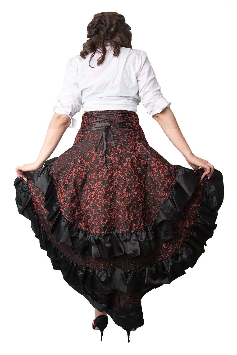 Brocade Layer Bustle Skirt