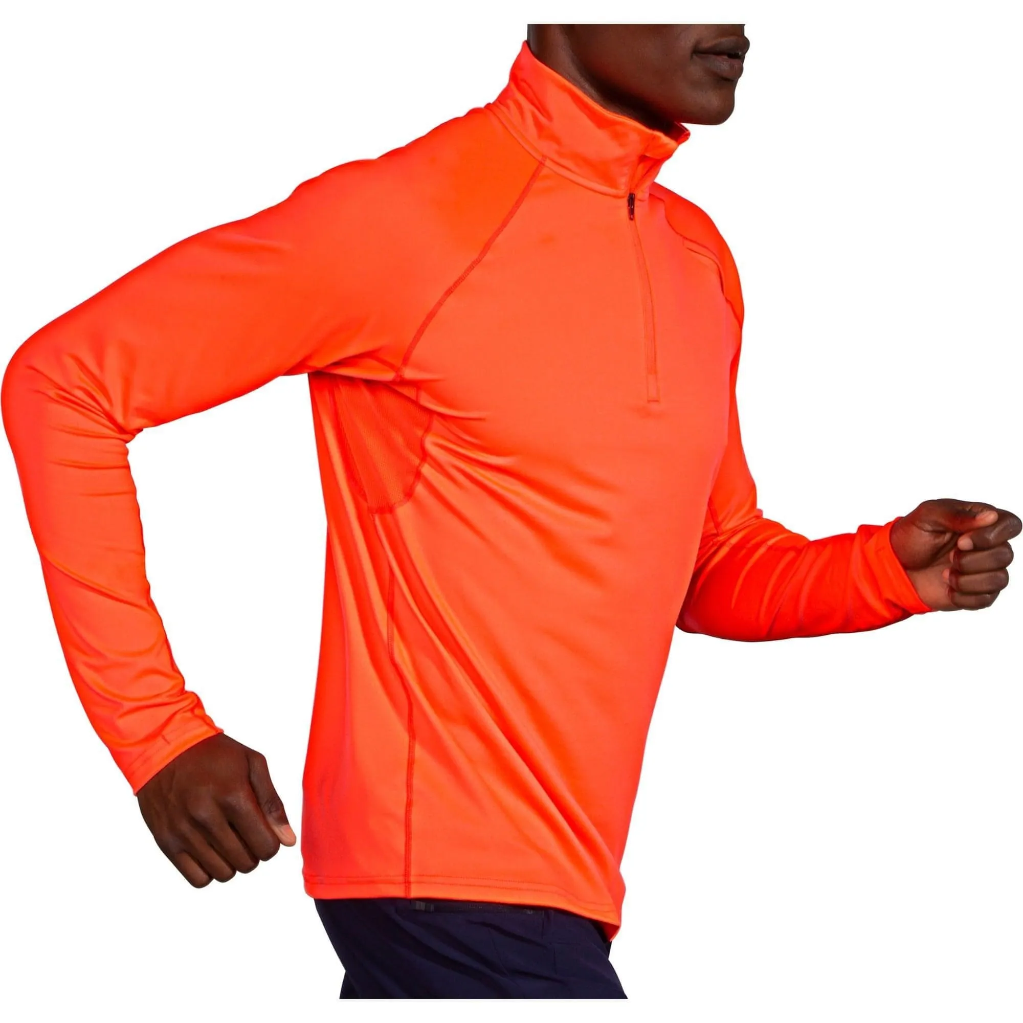 Brooks Dash Half Zip Long Sleeve Mens Running Top - Orange