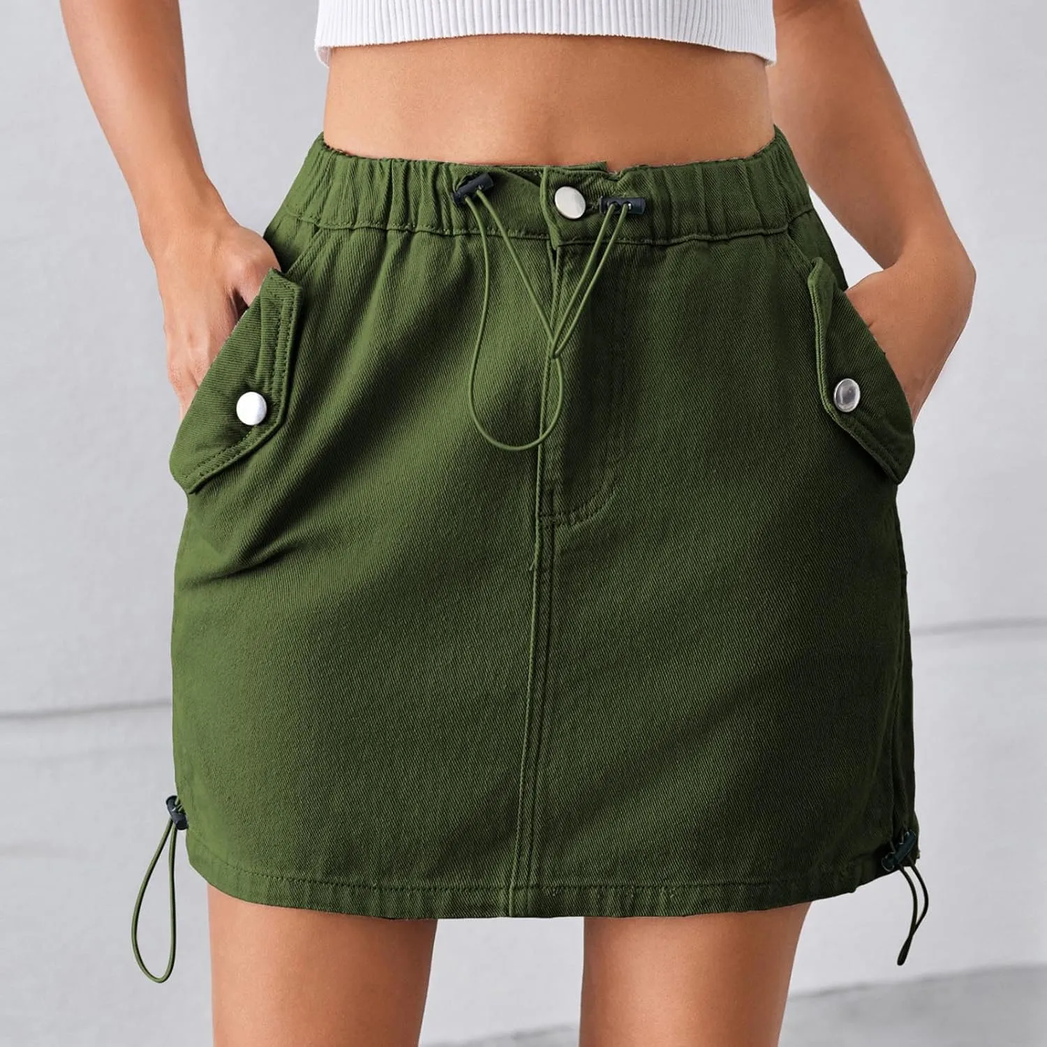 Cargo Skirts for Women Lace Up Short Mini Skirt Lightweight Quick Dry Sports Athletic Skirt Casual Bodycon Skirts