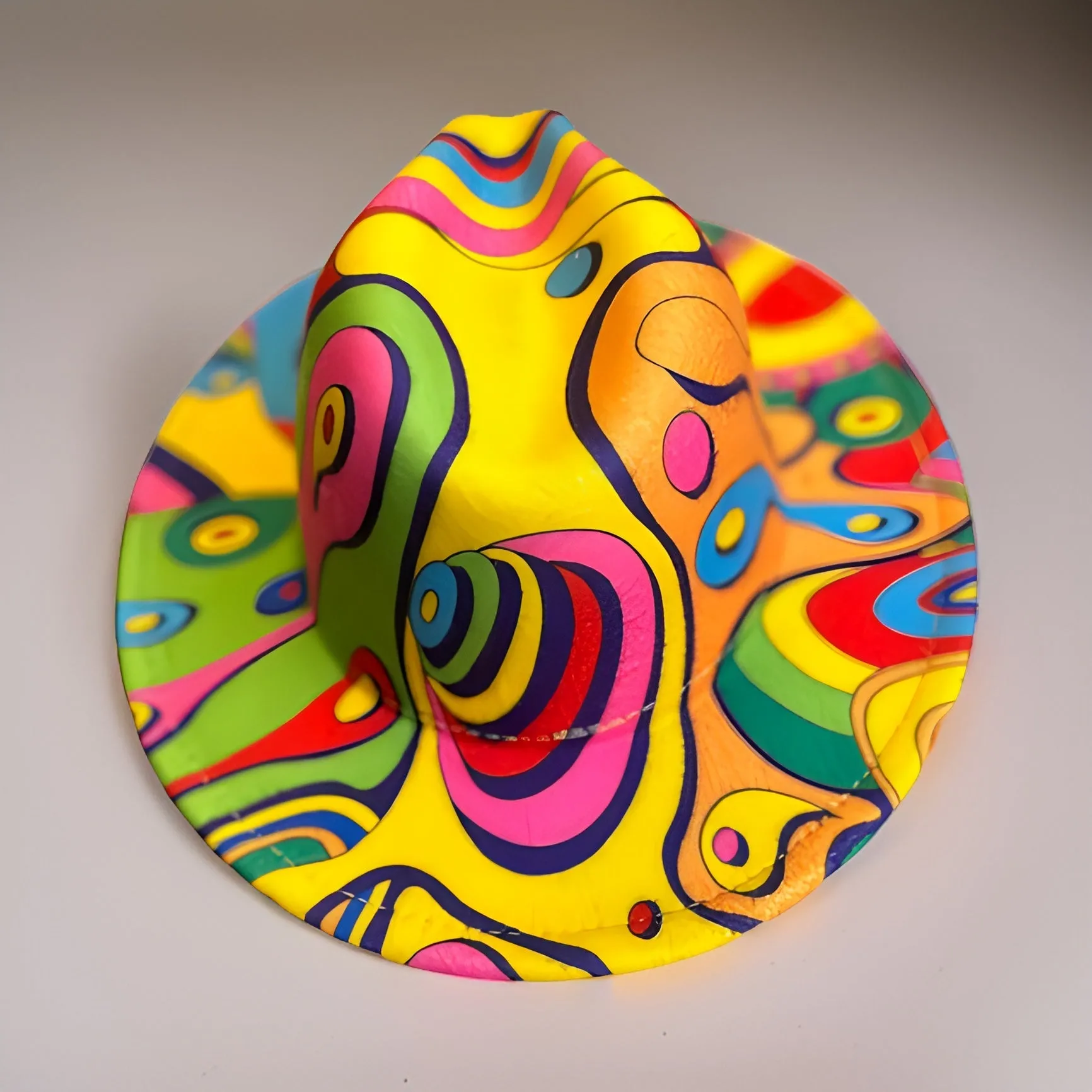 Colorful Wide Brim Felt Fedora Panama Hat
