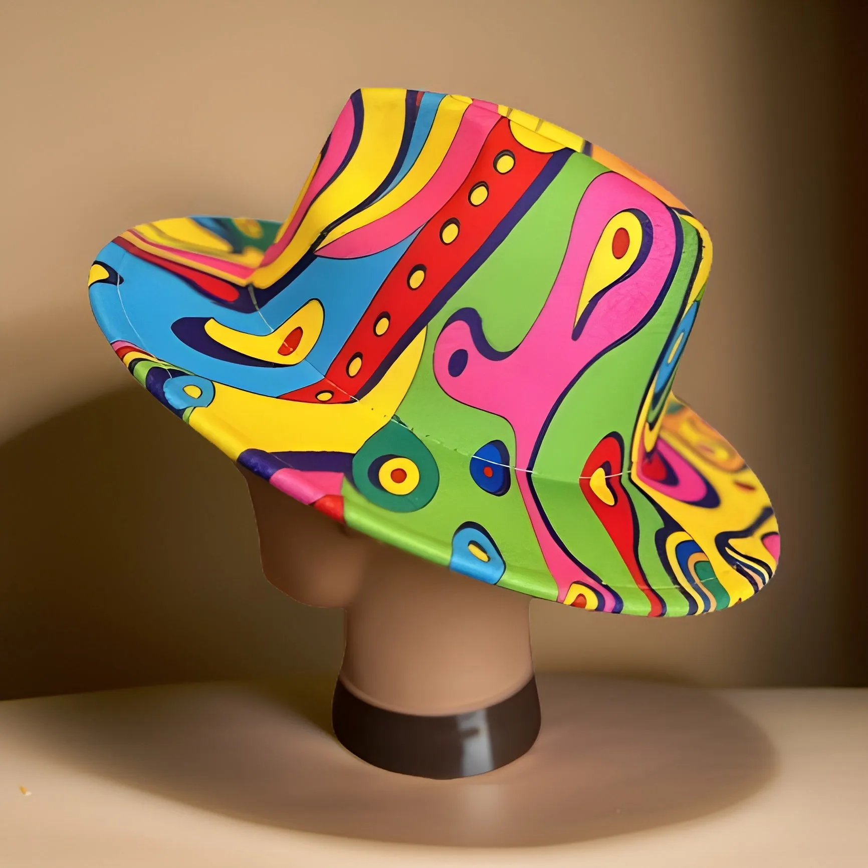 Colorful Wide Brim Felt Fedora Panama Hat