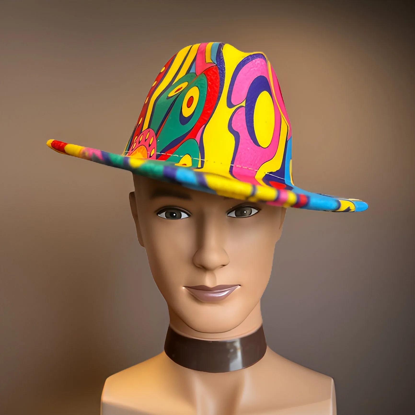 Colorful Wide Brim Felt Fedora Panama Hat