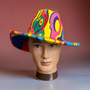 Colorful Wide Brim Felt Fedora Panama Hat
