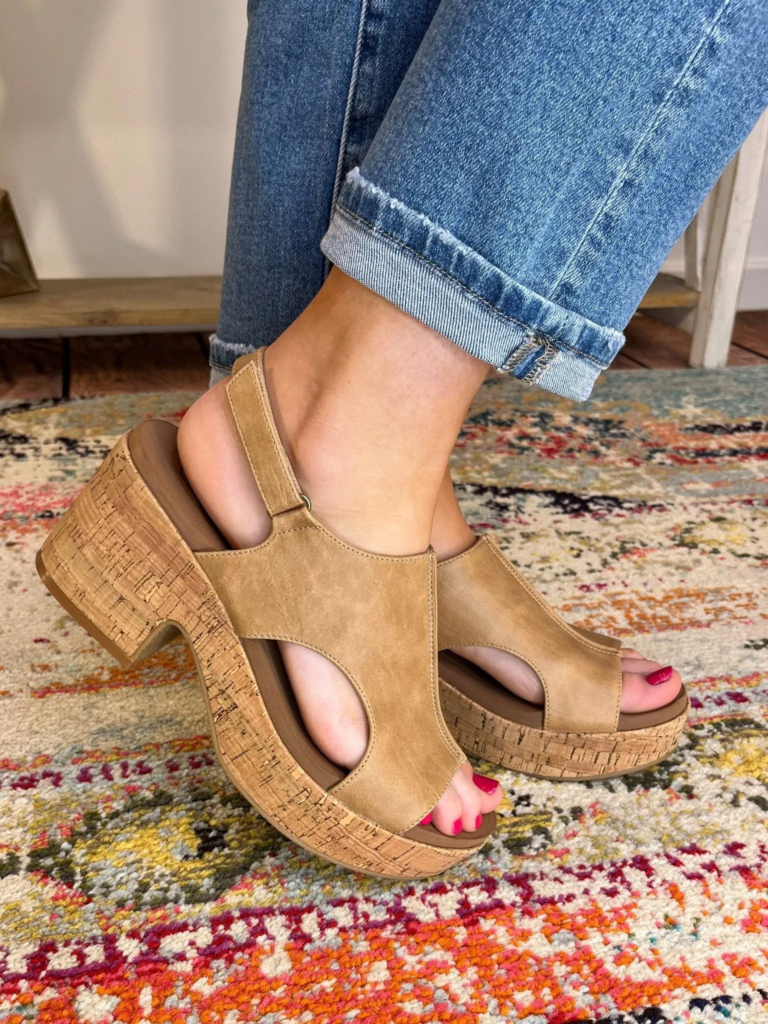 Corky's Footwear Miss Carley Sandal - Caramel