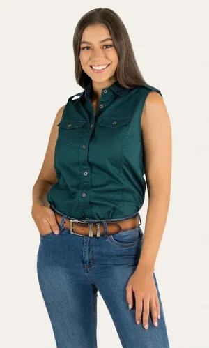 Cotton Pentecost River Women's Sleeveless Work Shirt, More Colours
