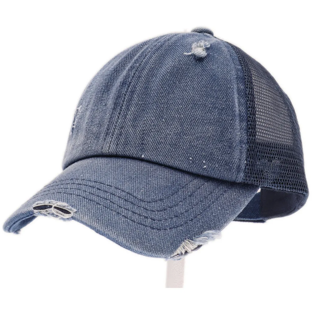 Criss-Cross High Ponytail Ball Cap