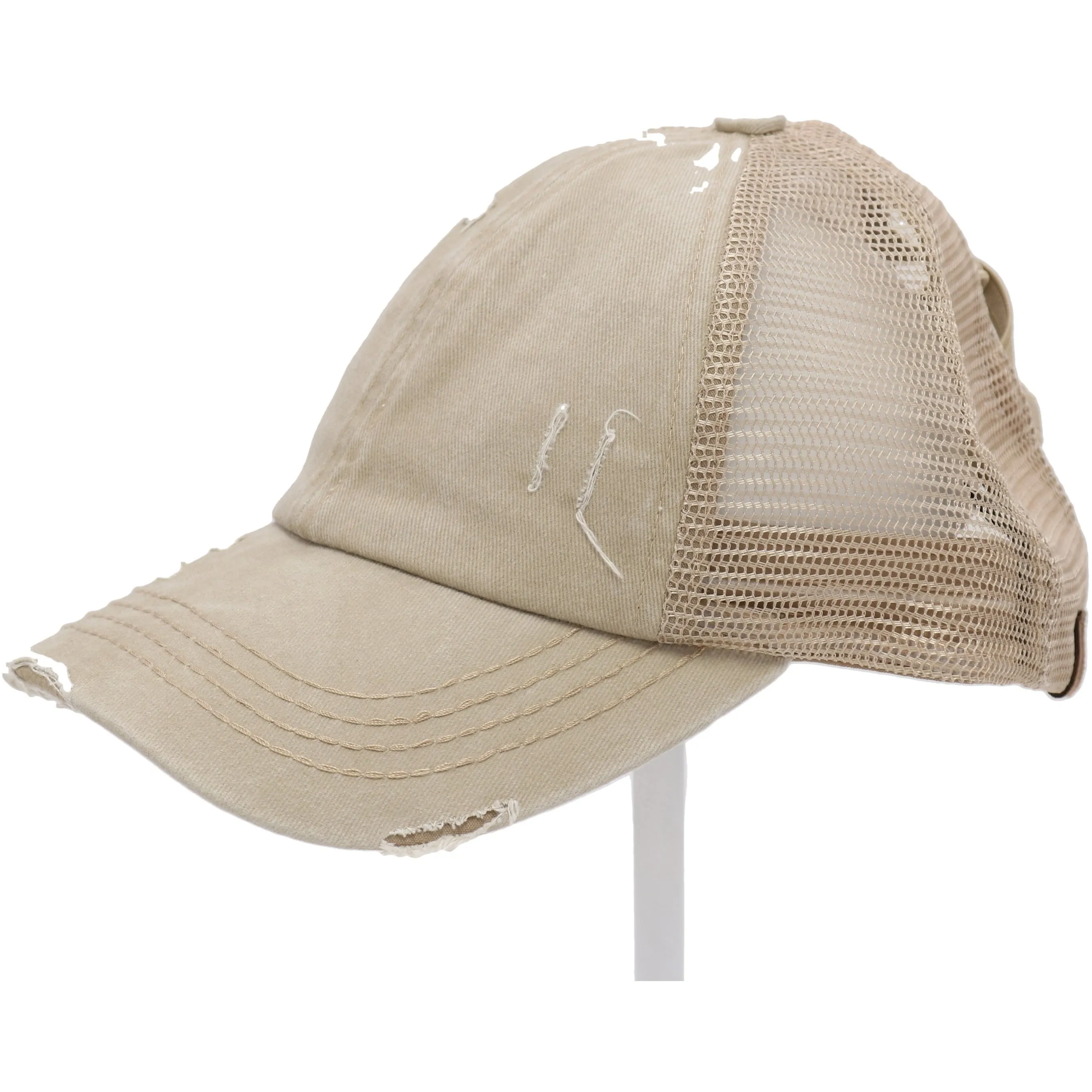 Criss-Cross High Ponytail Ball Cap