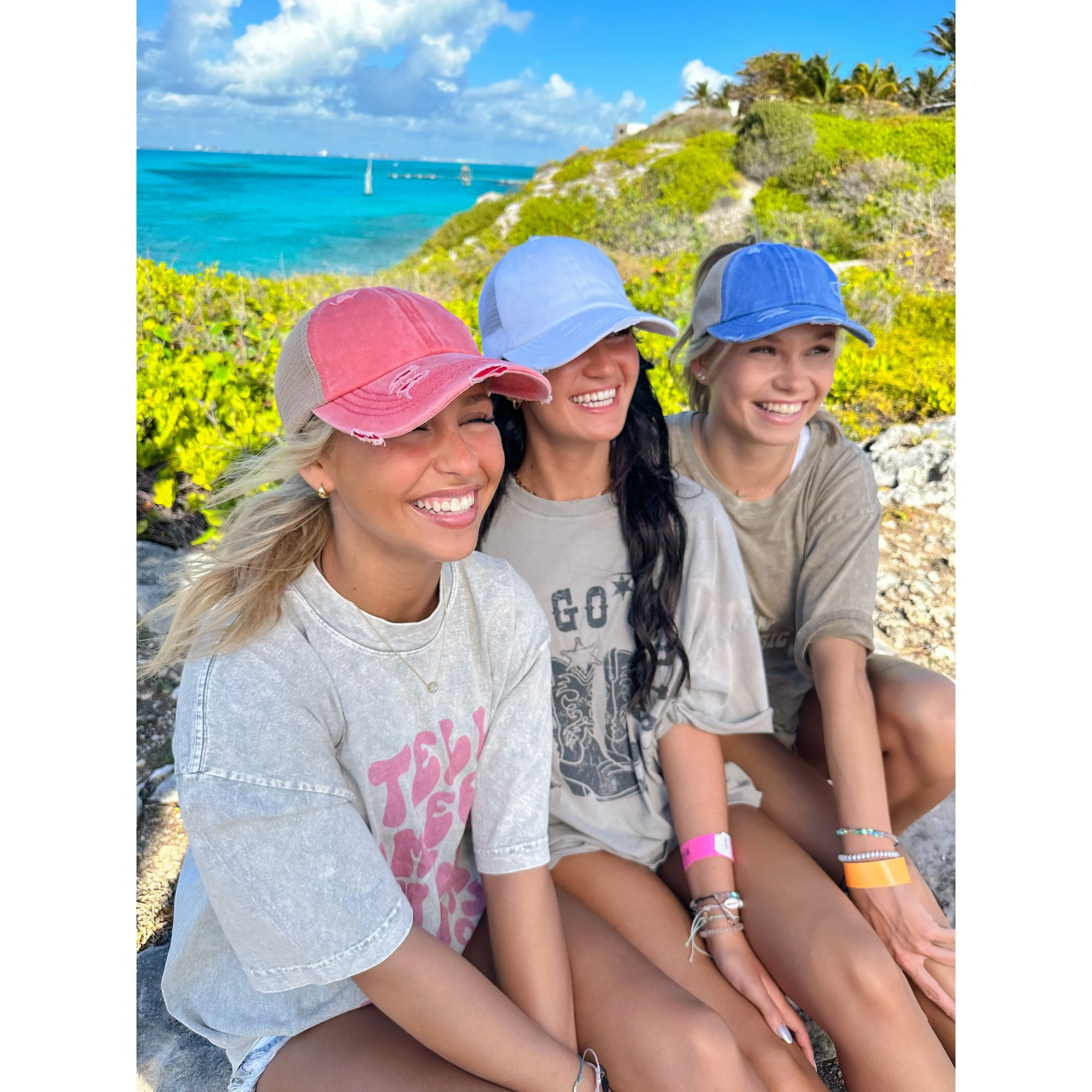 Criss-Cross High Ponytail Ball Cap