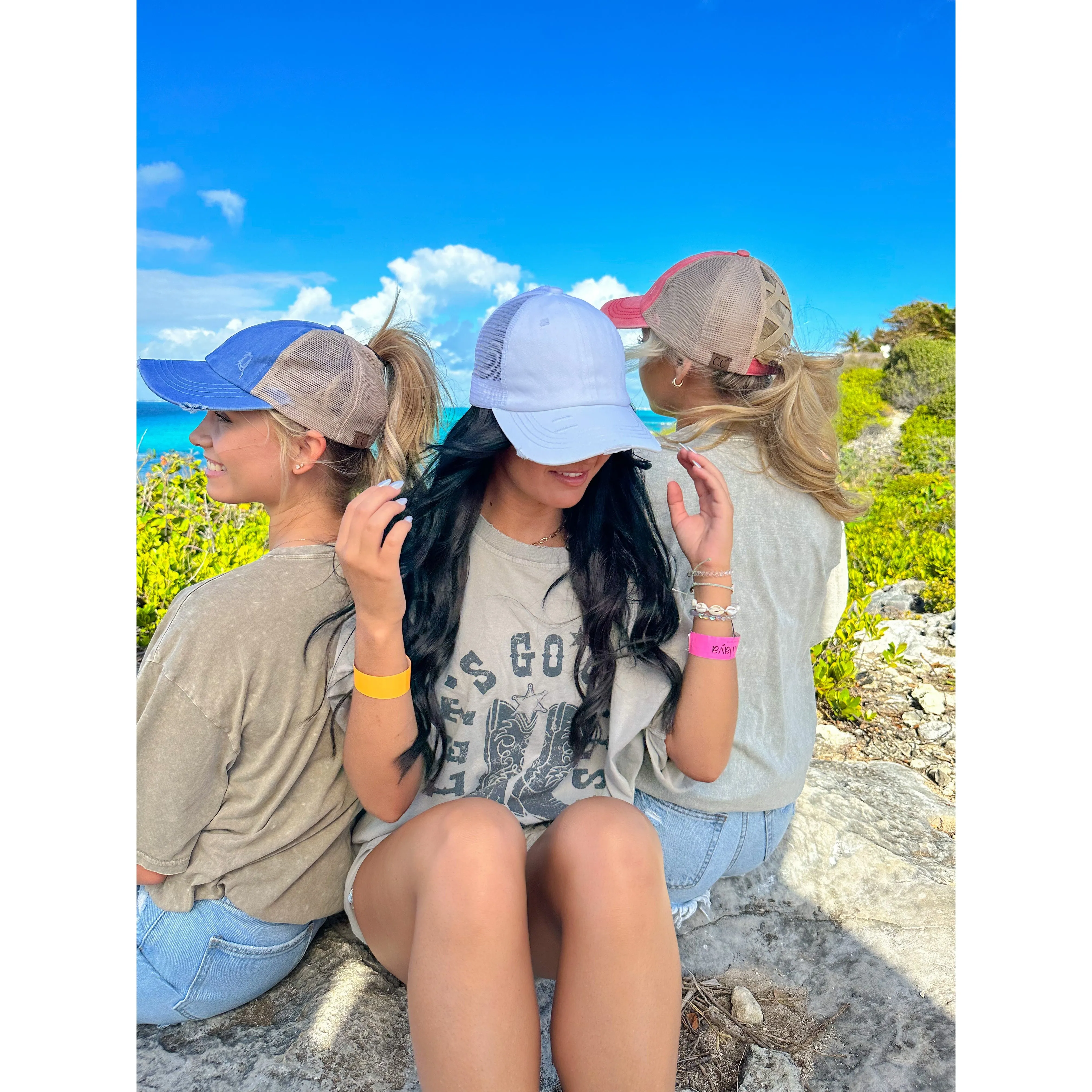 Criss-Cross High Ponytail Ball Cap
