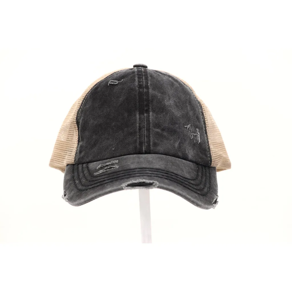 Criss-Cross High Ponytail Ball Cap