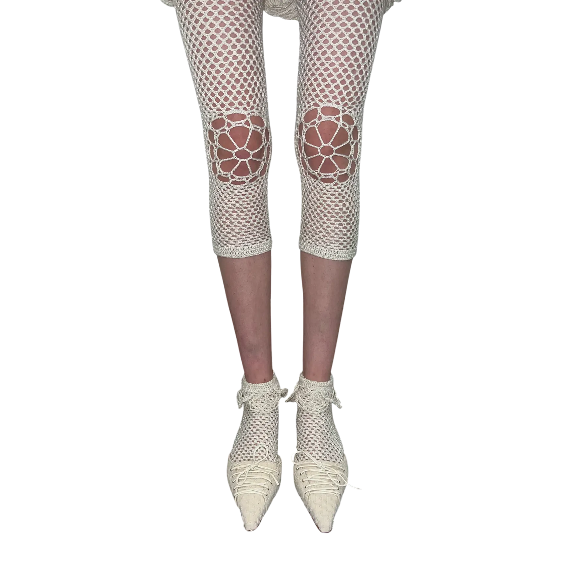 Crochet Socks With Floral Element (Made to order)