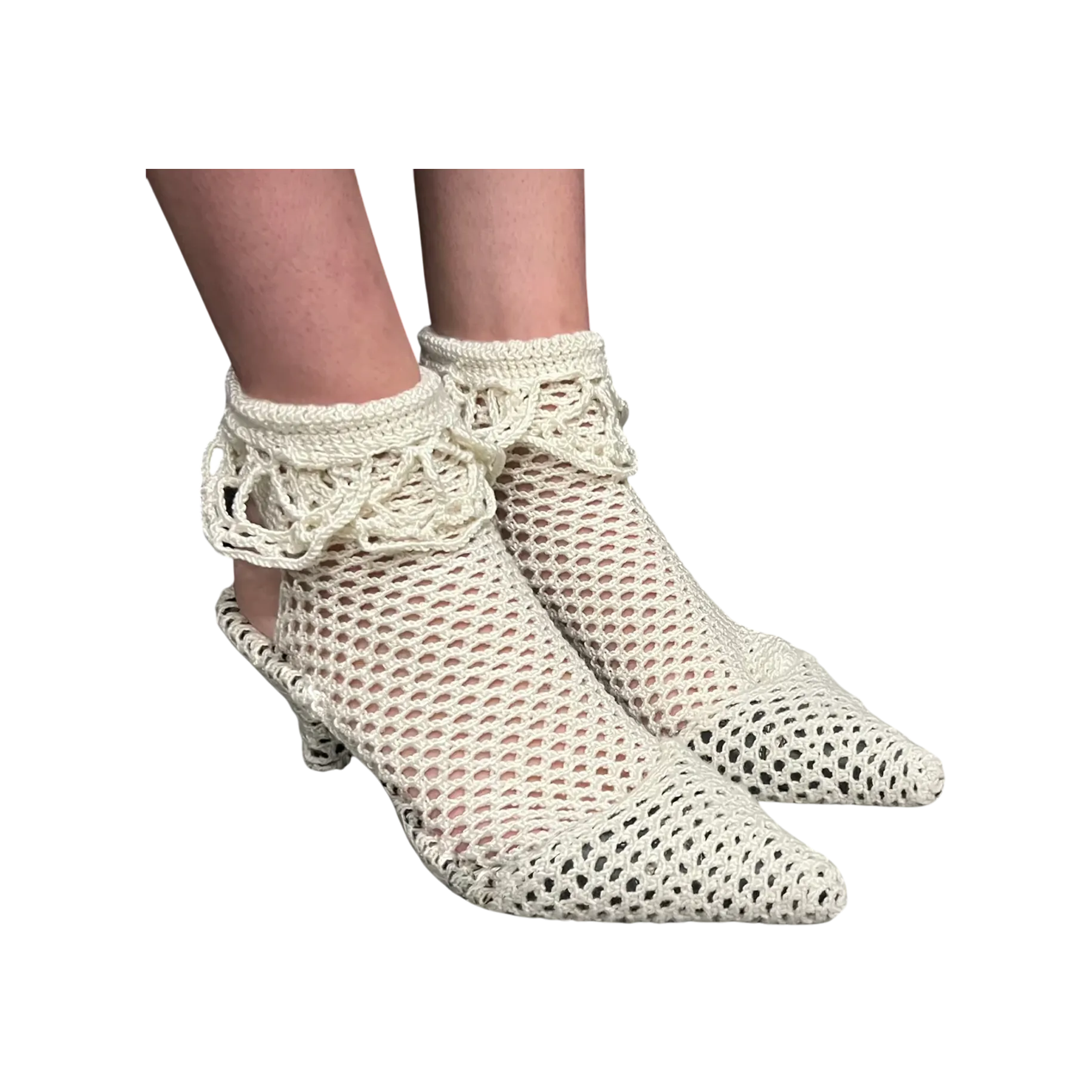 Crochet Socks With Floral Element (Made to order)