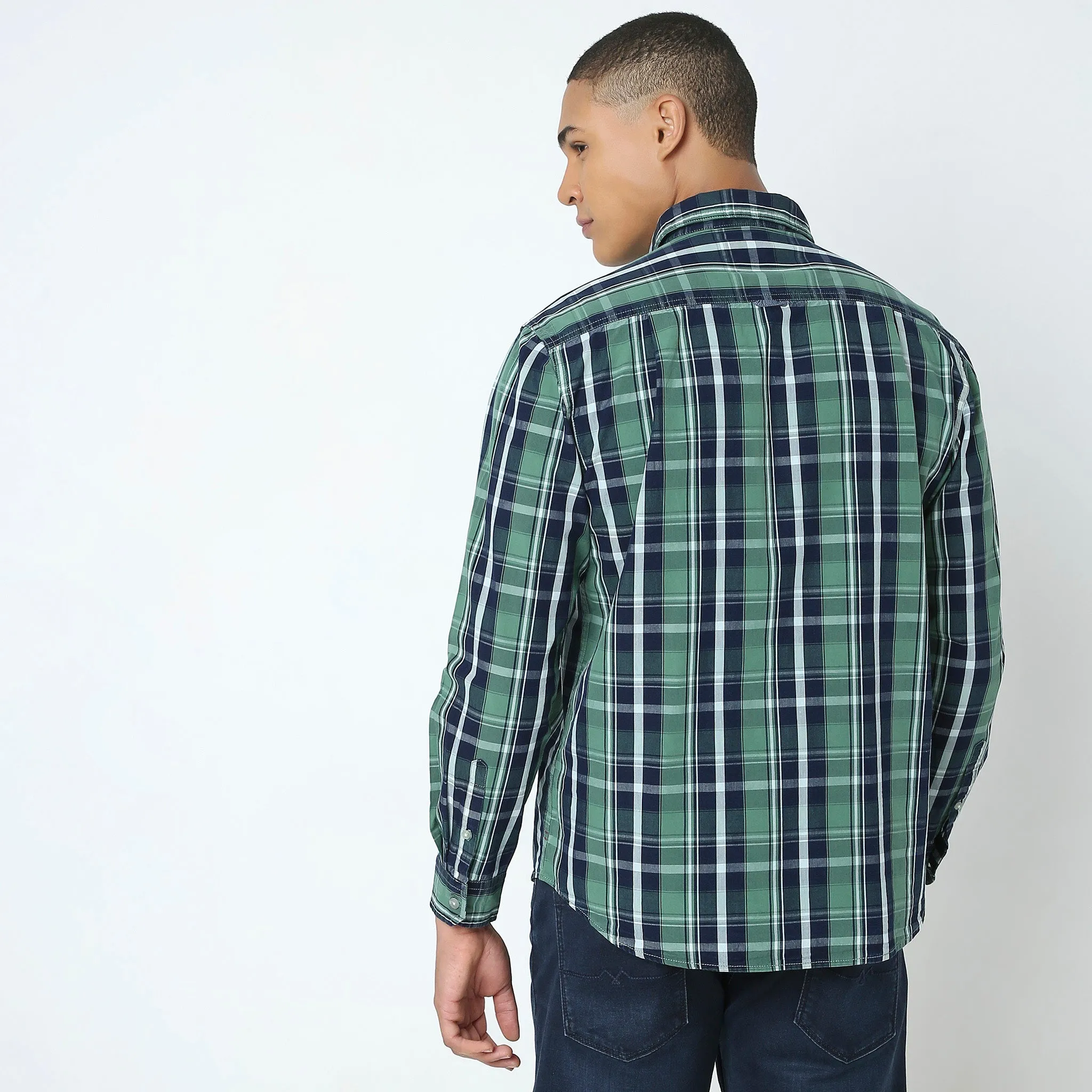 Cruiser® Authentic Indigo Regular Fit Shirt Classic Checks Original Style