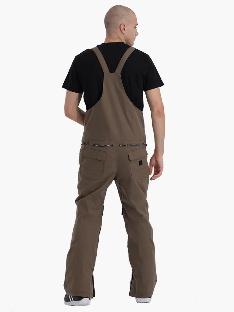 Dark Khaki Unisex Overalls Snowboard Ski Bibs Pants