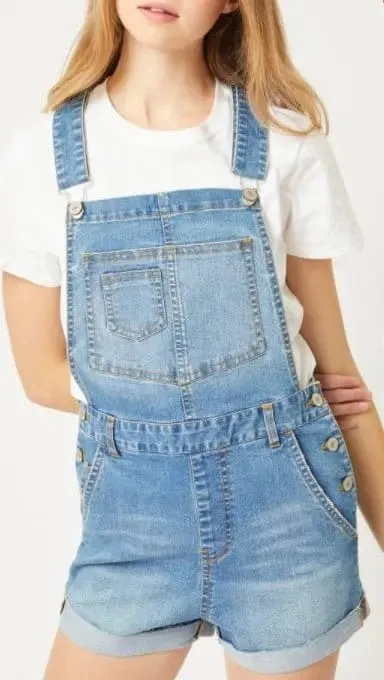 Denim Overall shorts