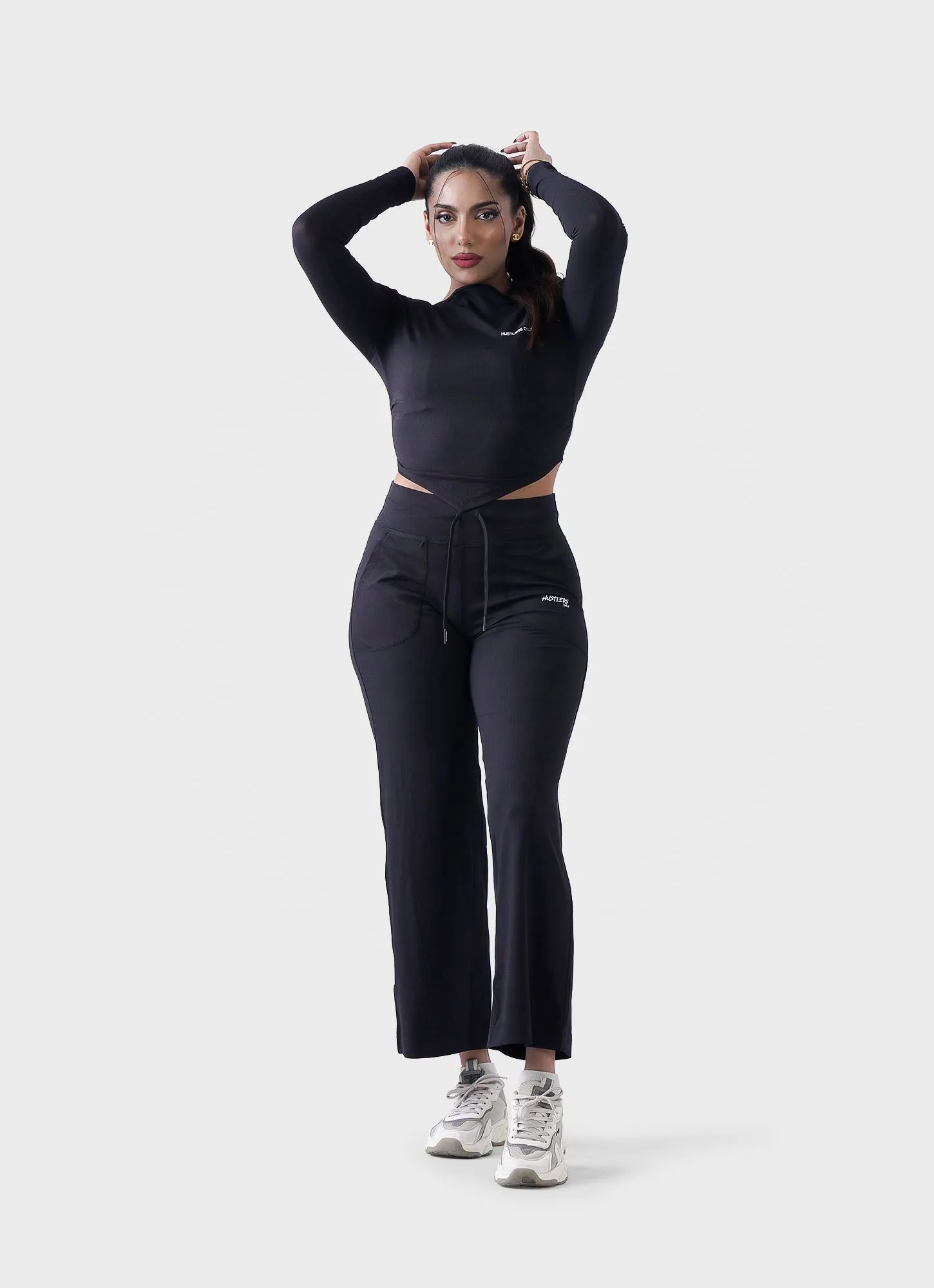 Diamond Crop Shirt - Black