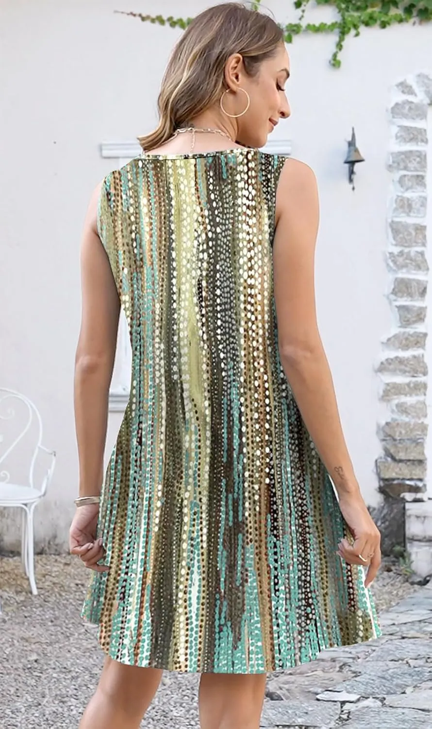 Disamer Summer Dresses for Women 2025 Sundresses Beach Swimsuit Coverups Vacation Sleeveless Button Down Spring Sun Dress