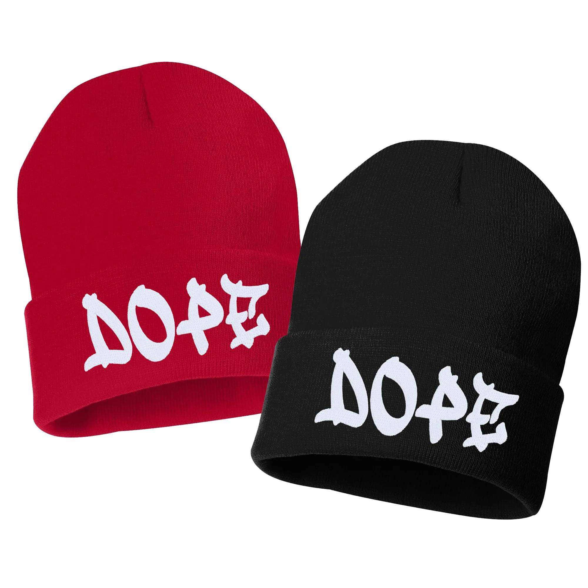 DOPE Embroidered Cuffed Beanie Hat