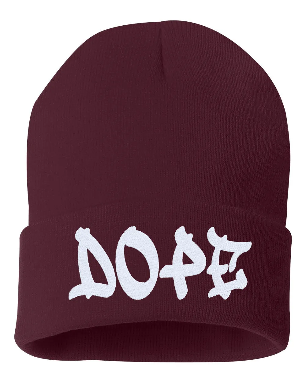 DOPE Embroidered Cuffed Beanie Hat