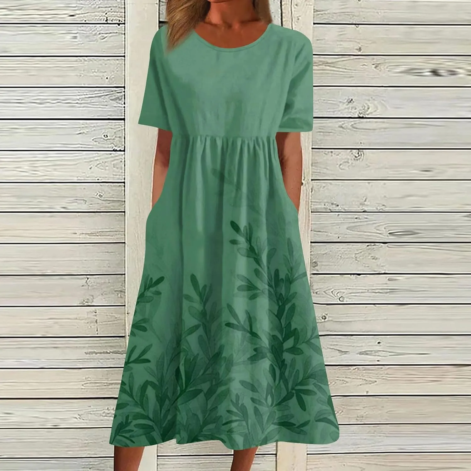 Floral Maxi Dress for Women Short Sleeve Casual Summer Dresses A Line Ruffle Beach Sundress Trendy Boho Clothes