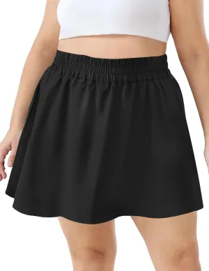 FOREYOND Women's Plus Size Tennis Skirts with Shorts High Waisted Golf Skorts with Pockets Workout Athletic Skort Skirts