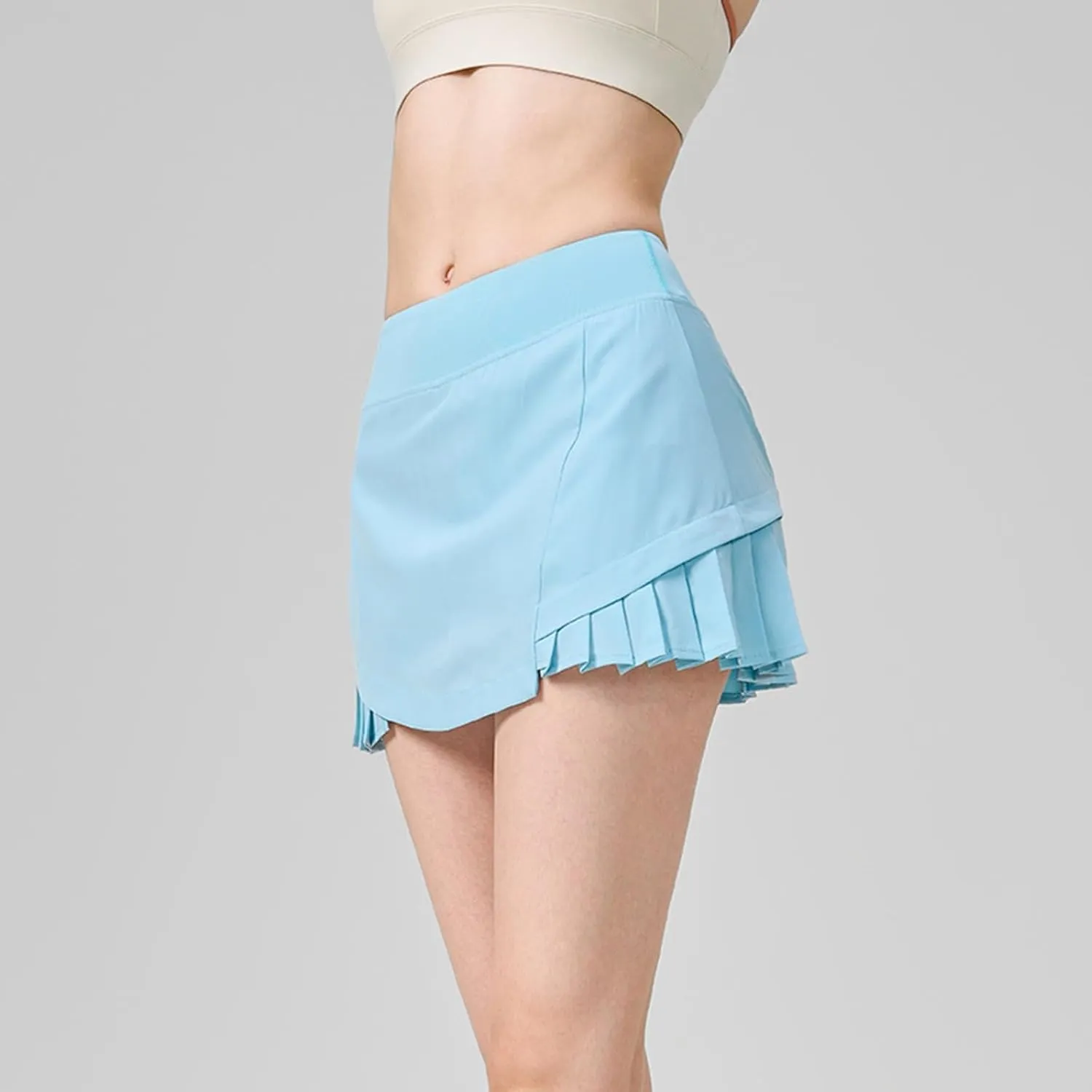 FZVYD Womens Tennis Skirt with Pockets Shorts Crossover High Waisted Athletic Skorts Skirts for Golf Running Workout Bodycon